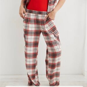 NWT Aerie Flannel Cargo Skater Pajama Pant medium long